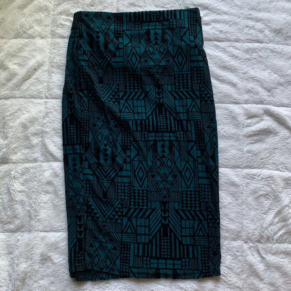 Sanc Souci Geometric Velvet Skirt